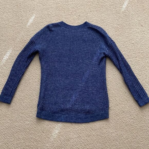 GAP Blue Oversized Chunky Knit Women's Soft Sweater Size XS Royal Blue EUC - Picture 7 of 7